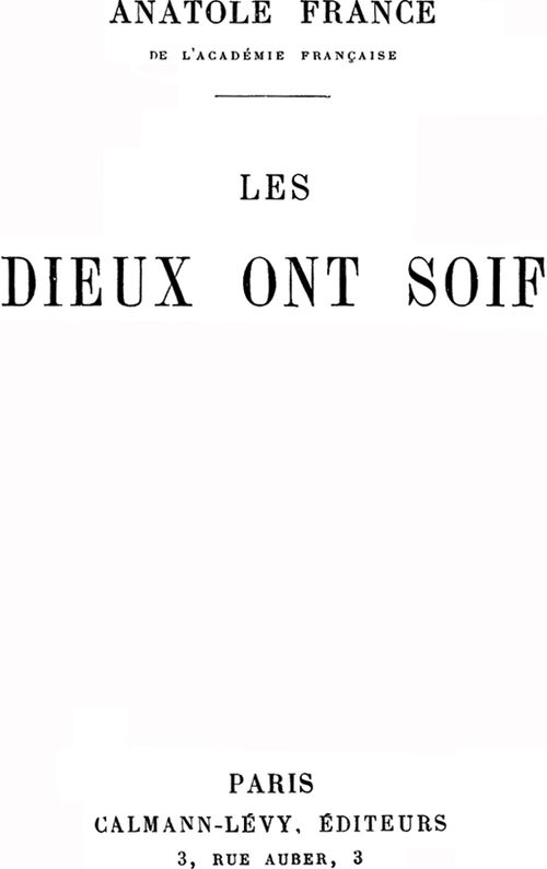 The Gods Are Athirst